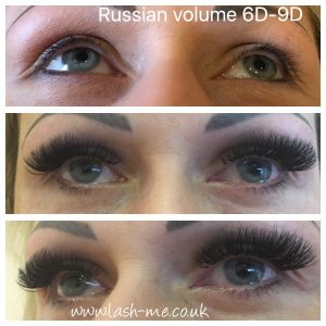 Russian Volume mink eyelash extensions 6D – 9D