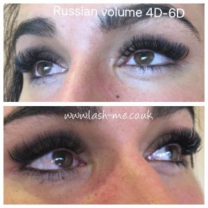 Russian Volume mink eyelash extensions 4D – 6D